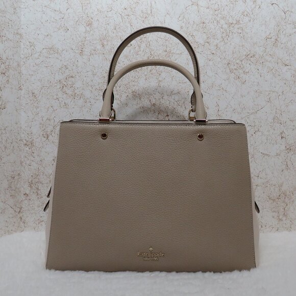 Kate Spade Leila Medium Triple Zip Compartment Satchel (Lt Sand) - Picture 1 of 7